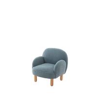 KINDERSESSEL Keila komfortabel und bequem weicher Bouclé Stoff in blau - Blau, Kunststoff (53/52/56cm) - 58aufmkessel