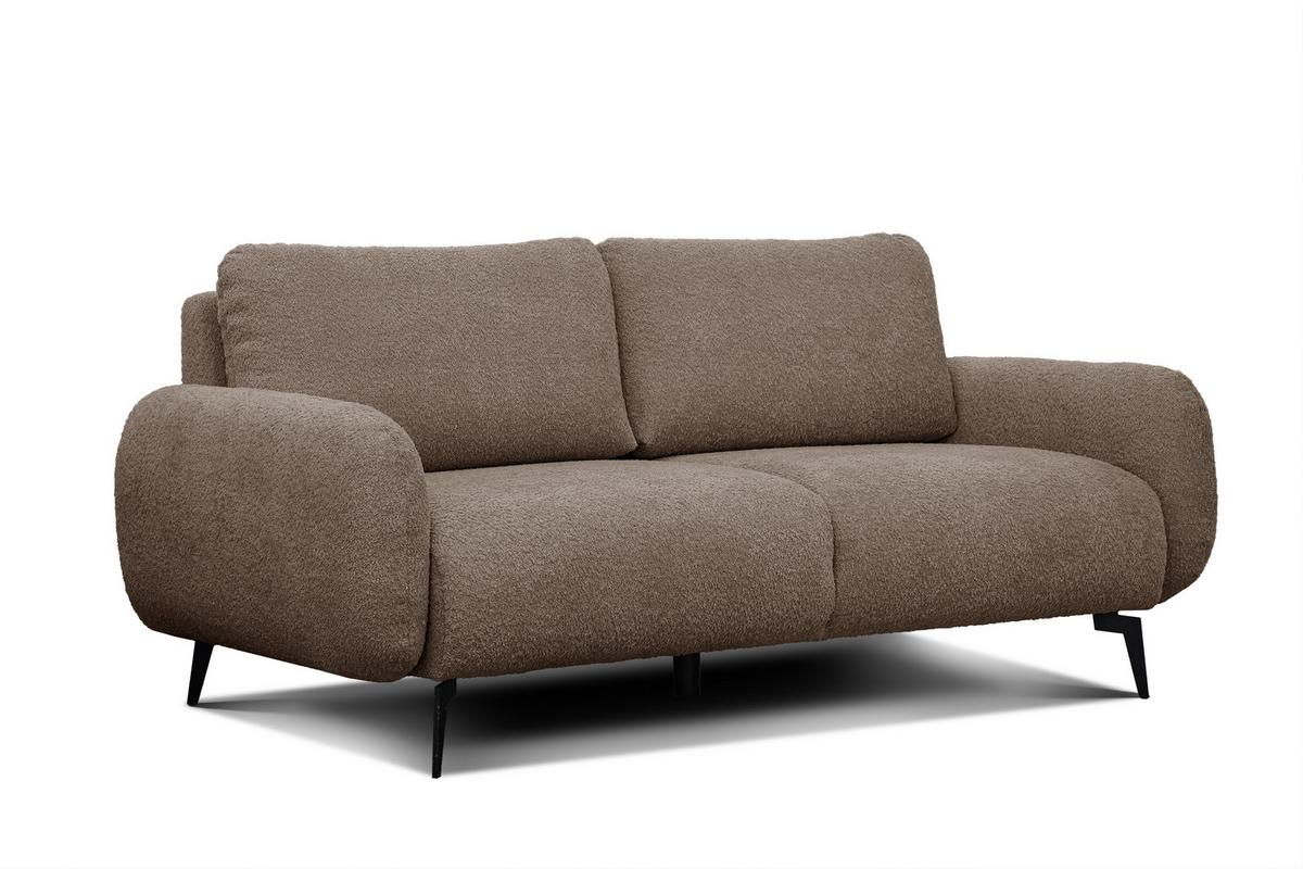 SOFA FEBE 3-Sitzer, beige - Beige/Schwarz, Holz/Textil (190/82/96cm) - Wozimo