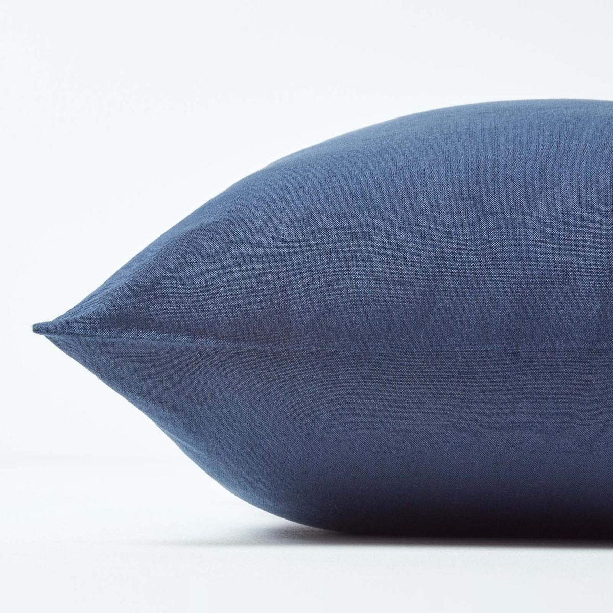 KISSENBEZUG Leinen - Dunkelblau, Textil (40/40cm) - Homescapes