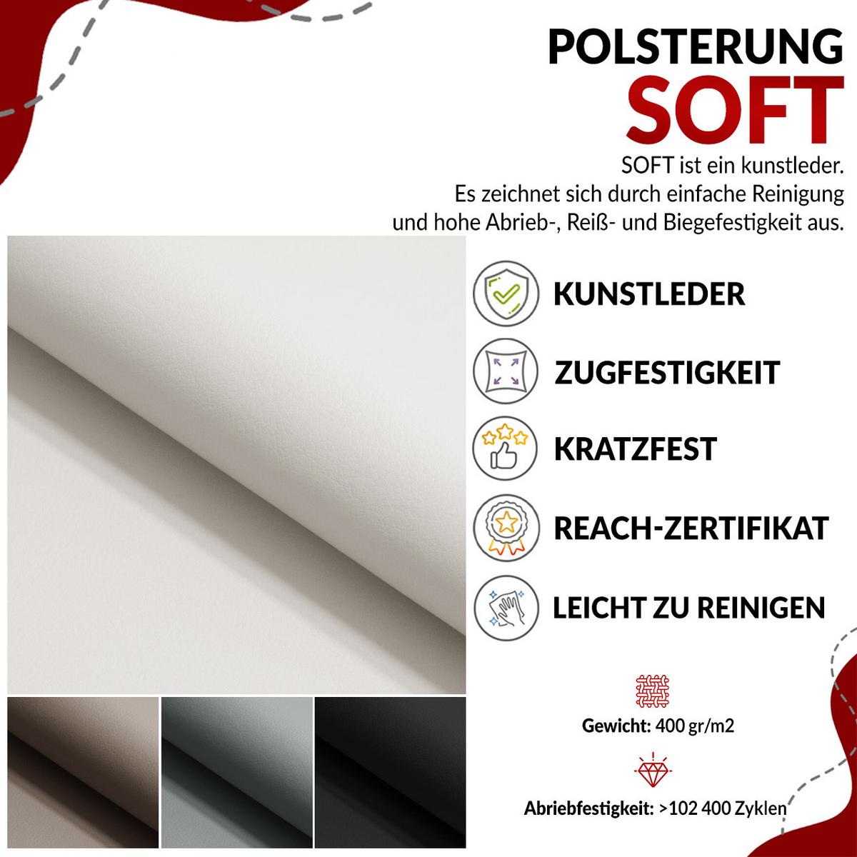 BOXSPRINGBETT PREMIUM 11 KING 120/200 Dunkelgrau Kunstleder - H4 - Dunkelgrau, Holz/Textil (120/200cm) - MKS