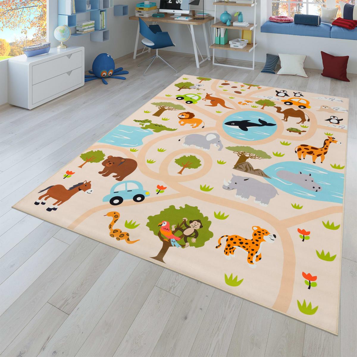 KINDERTEPPICH Bunt 100 x 200 cm - Multicolor, Kunststoff (100/200cm) - TT Home
