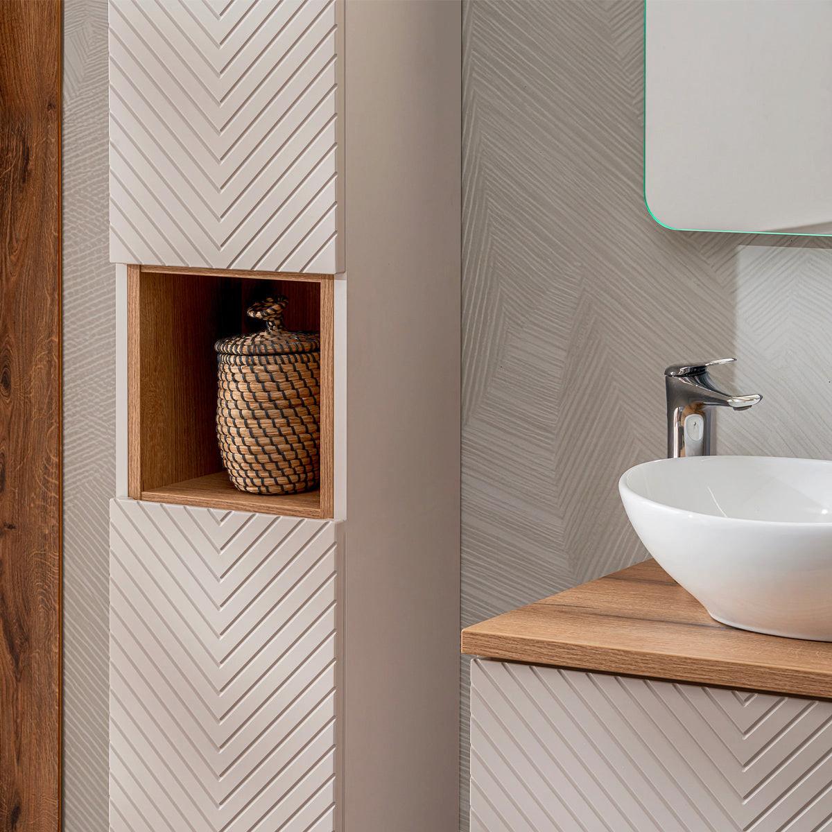 HÄNGESÄULE Manoa Kaschmir - Beige, Holzwerkstoff (30/140/25cm) - Petits-meubles