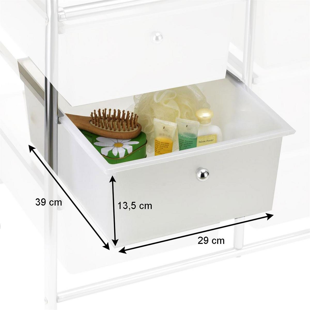 BADROLLWAGEN GINA transparent - Transparent, Kunststoff/Metall (64/65/39cm) - IDIMEX
