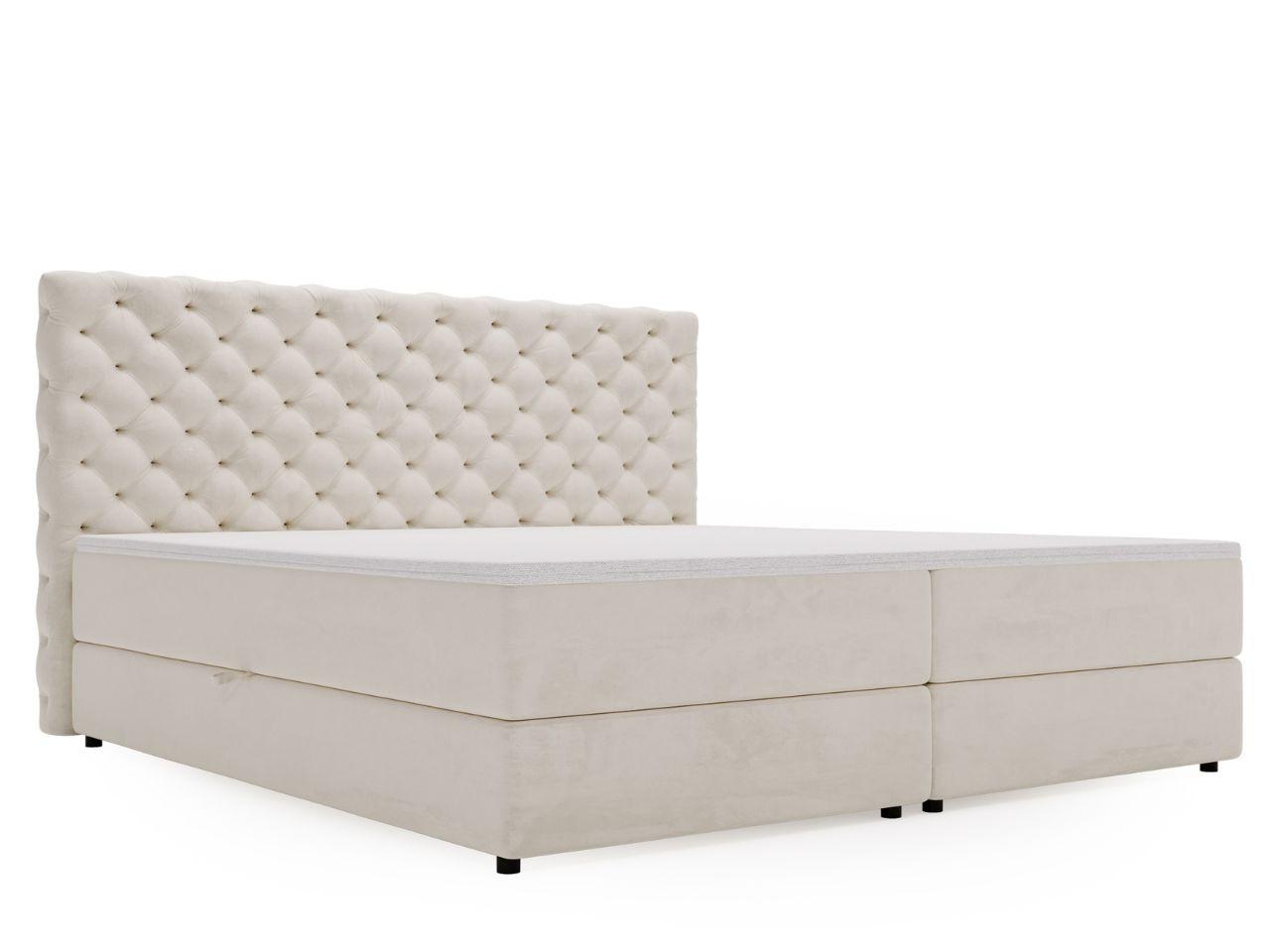 BOXBETT Bergamo 140x200 Beige - Beige/Schwarz, Holz/Textil (140/200cm) - Graingold