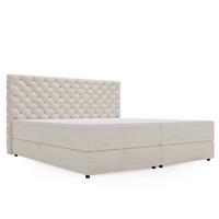 BOXBETT Bergamo 140x200 Beige - Beige/Schwarz, Holz/Textil (140/200cm) - Graingold