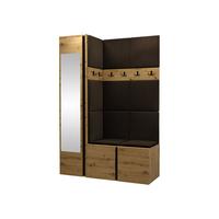 GARDEROBEN-SET Orion X - Eiche Artisan/Braun, Holzwerkstoff/Kunststoff (124/186/46cm) - MIRJAN24