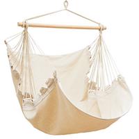 XL HÄNGESESSEL 155/125 cm Belastbar bis 100kg Beige - Beige, Textil (125/140/155cm) - Amanka