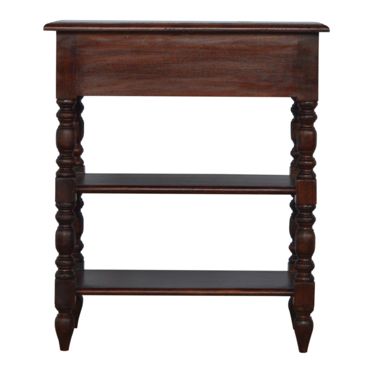 TISCH IN KASTANIENFARBE, 1 SCHUBLADEN, 2 REGAL, DUNKELBRAUN - Dunkelbraun, Holz (60/35/70cm) - Artisan Furniture