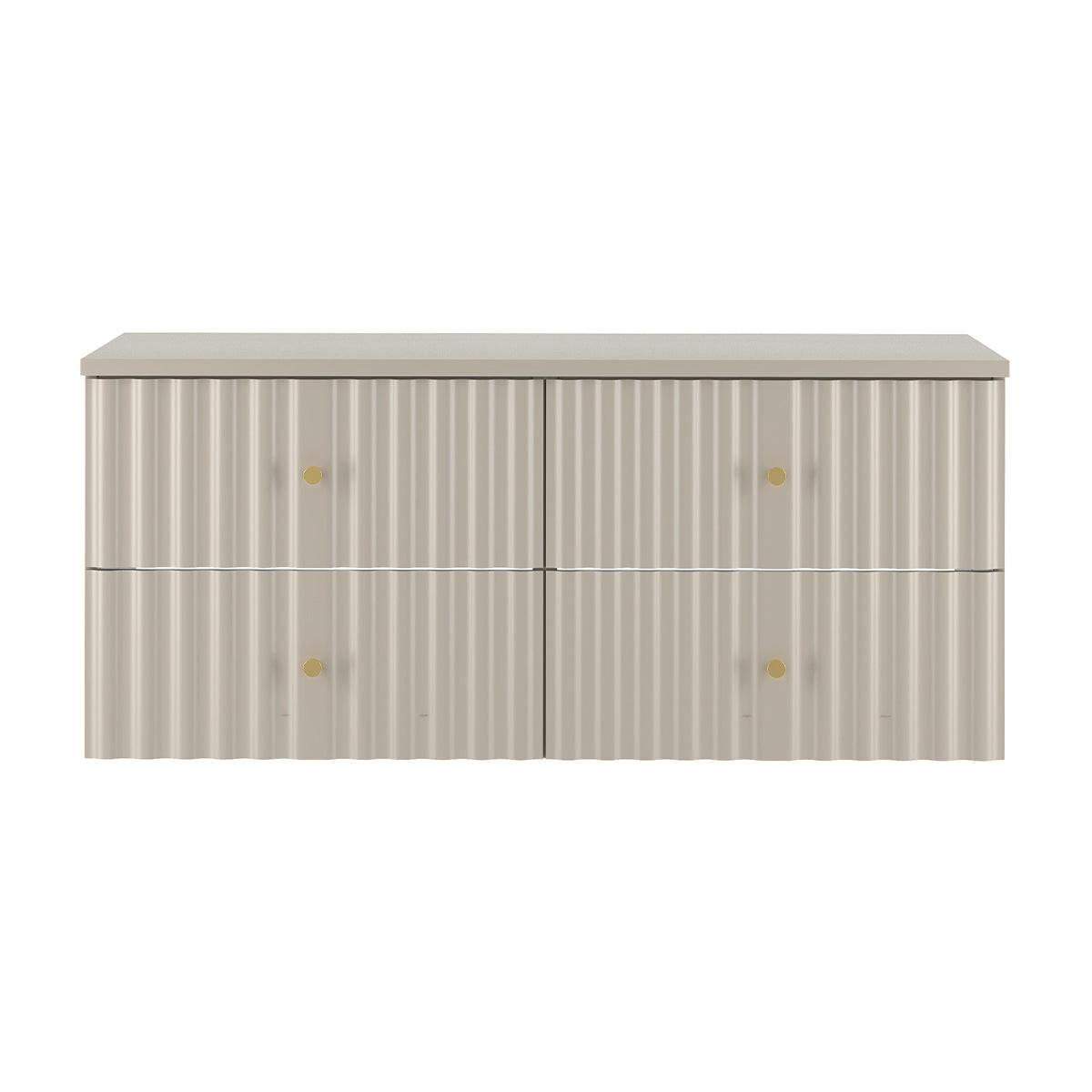 WASCHTISCHUNTERSCHRANK 120.6cm Izae Kaschmir - Beige, Holzwerkstoff (120.6/52.2/46.5cm) - Petits-meubles
