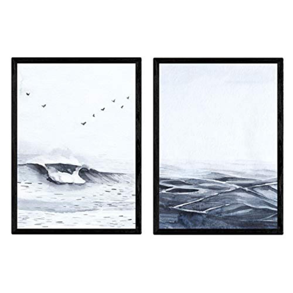 POSTER Set Mit 2 Mediterraneo Nordic Style Sheets A4 Rahmenlos - Klar, Papier (29.7/5/21cm) - Nacnic