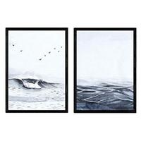 POSTER Set Mit 2 Mediterraneo Nordic Style Sheets A4 Rahmenlos - Klar, Papier (29.7/5/21cm) - Nacnic