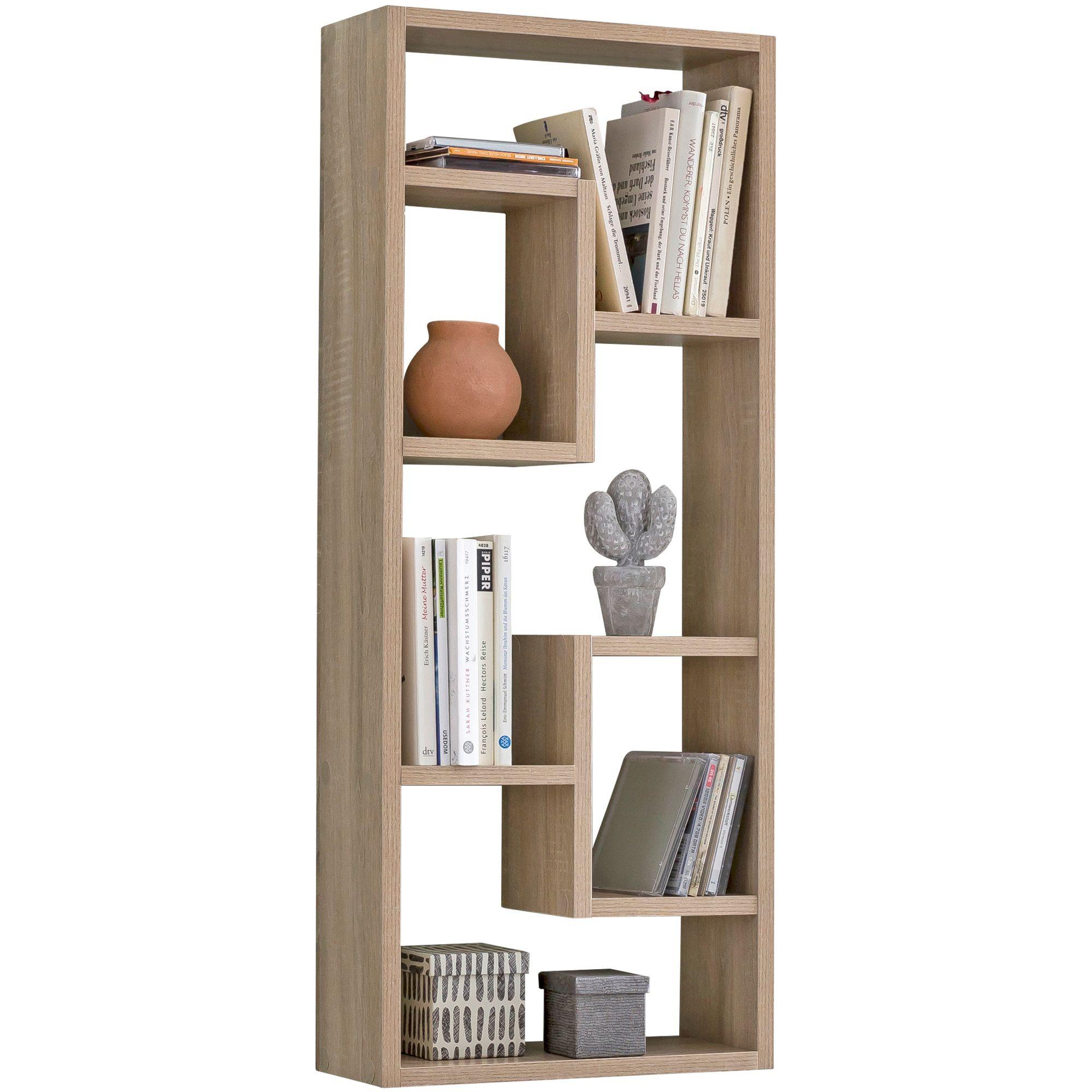 WANDREGAL Holz Freischwebend Modern, Sonoma 36x14,5x90 cm - Beige, Holzwerkstoff (36/90/15cm) - KADIMA DESIGN