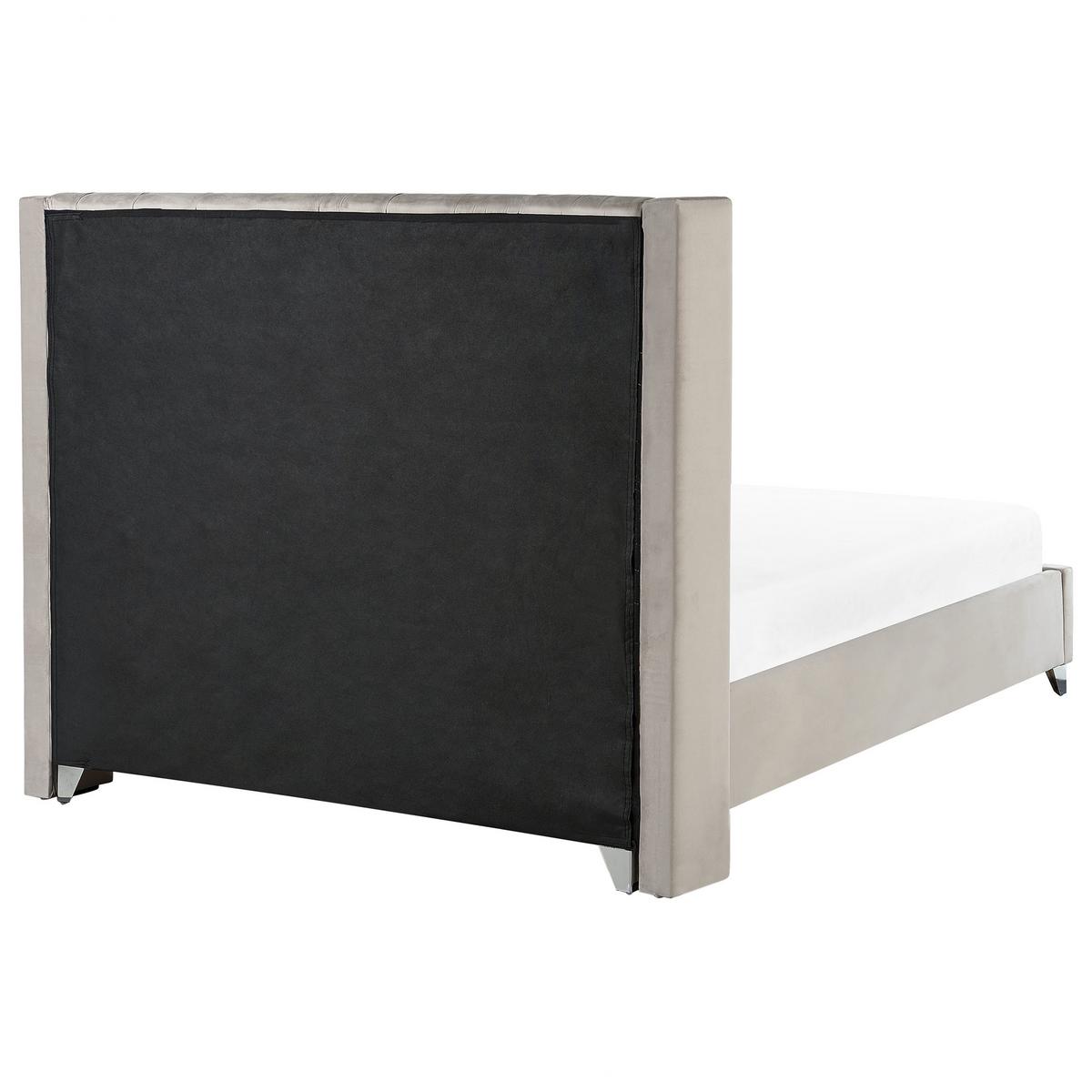 POLSTERBETT 180/200cm Hellgrau Lubbon - Hellgrau, Textil (180/200cm) - Beliani