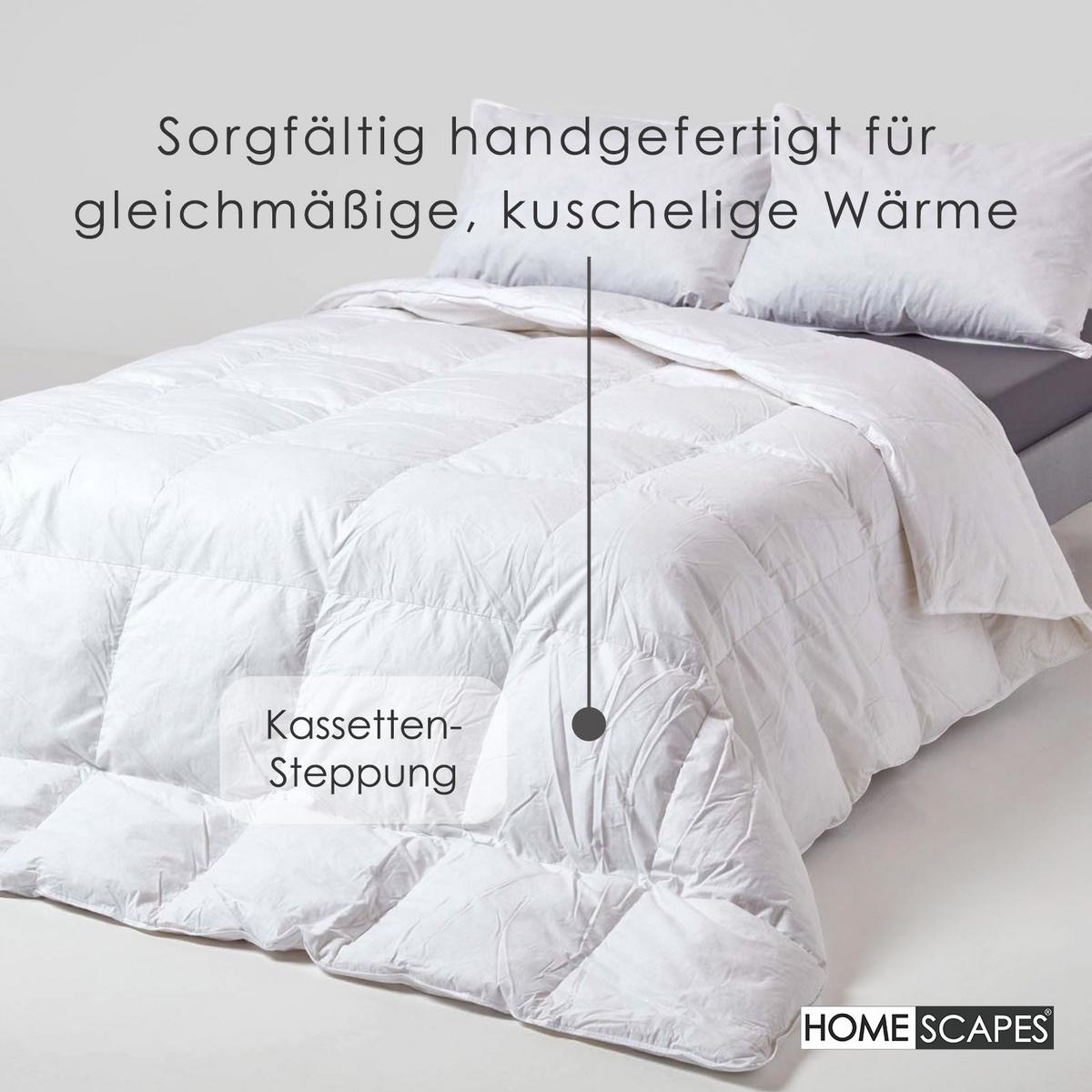 4-JAHRESZEITEN-BETTDECKE 135/200 cm, Gänsefedern & Daunen - Weiß, Textil (135/200cm) - Homescapes