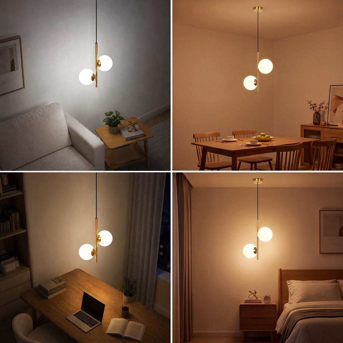PENDELLEUCHTE Evvin 34.5/15/150 cm - Goldfarben/Weiß, Glas/Metall (34.5/15/150cm) - ZMH