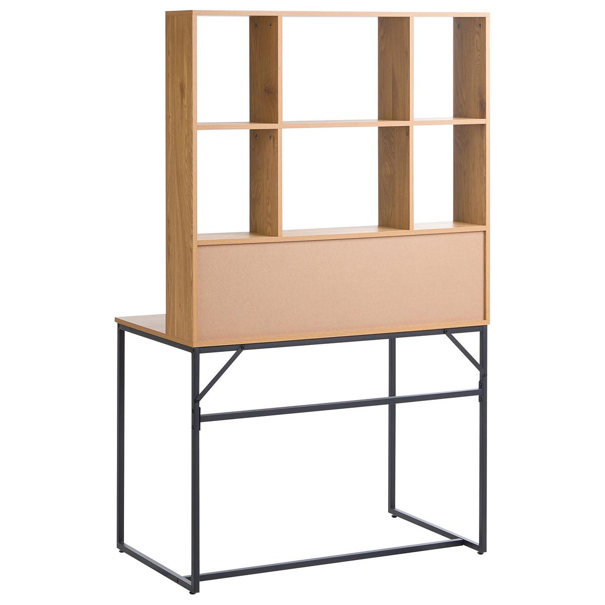 SCHREIBTISCH Hellbraun 105/60 cm mit Fächern mit Schubladen Tavra - Hellbraun, Holzwerkstoff (60/105/173cm) - Beliani
