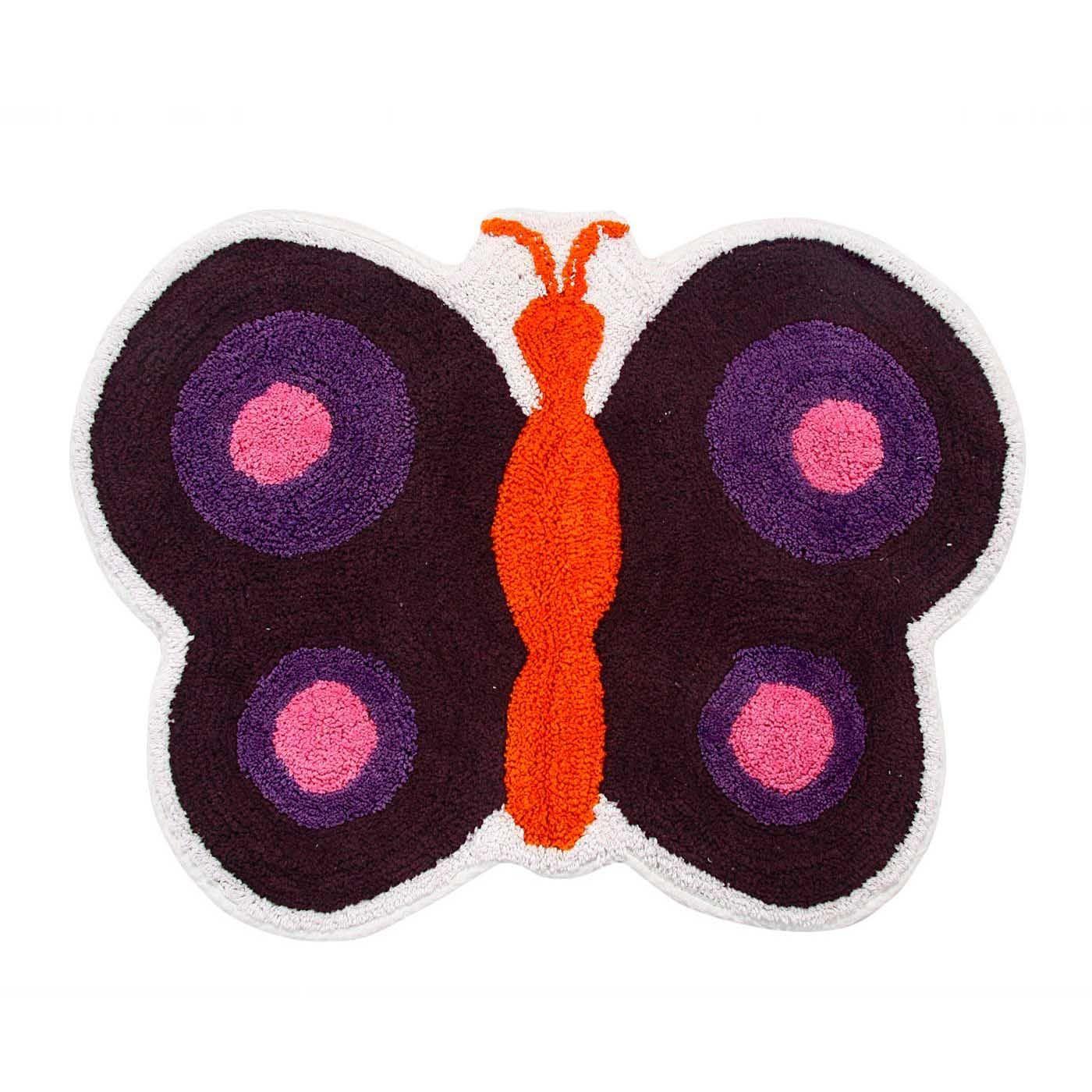 KINDERTEPPICH Schmetterling, Baumwolle 55/80 cm - Multicolor, Textil (55/80cm) - Homescapes