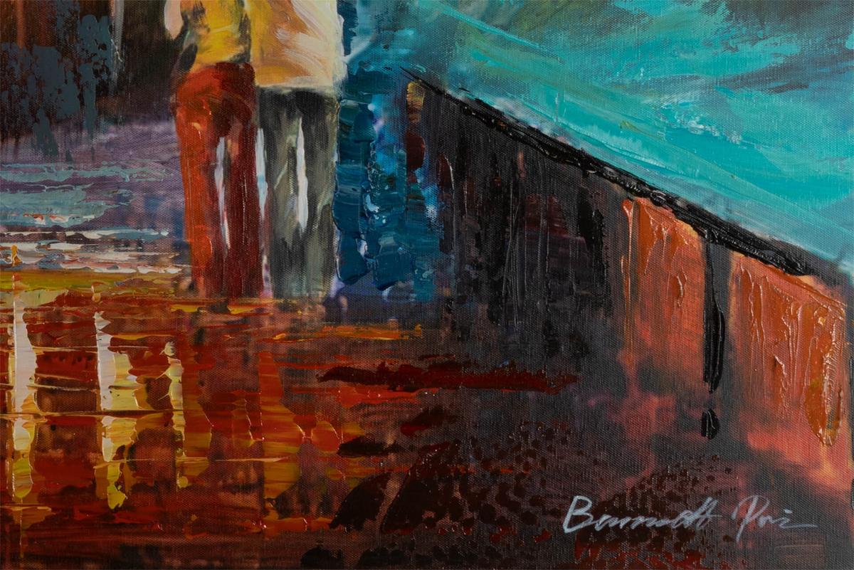 ACRYLBILD HANDGEMALT 120/60 cm - Multicolor/Schwarz, Holz/Textil (120/60cm) - KUNSTLOFT