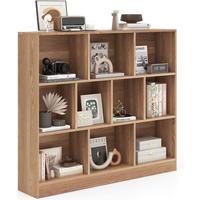 BÜCHERREGAL Braun - Braun, Holzwerkstoff (120/104/24cm) - COSTWAY