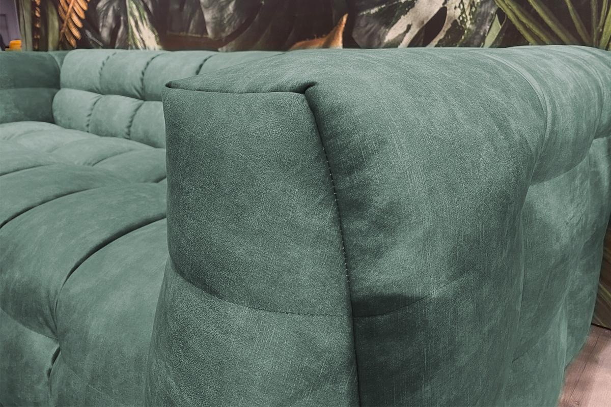 SOFA RIO Petrol Velvet - Petrol/Schwarz, Textil (207/68/105cm) - KAWOLA