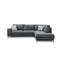 ECKSOFA MEDIOLANE 5-Sitzer, dunkelgrau - Dunkelgrau, Holzwerkstoff/Textil (282/219cm) - Wozimo
