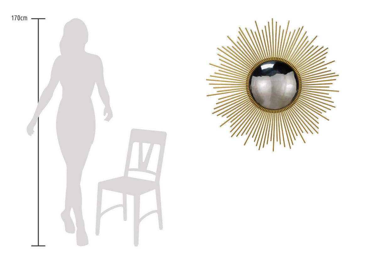 WANDSPIEGEL Gold 99/99 cm - Goldfarben, Metall (14.1/99/3cm) - KUNSTLOFT