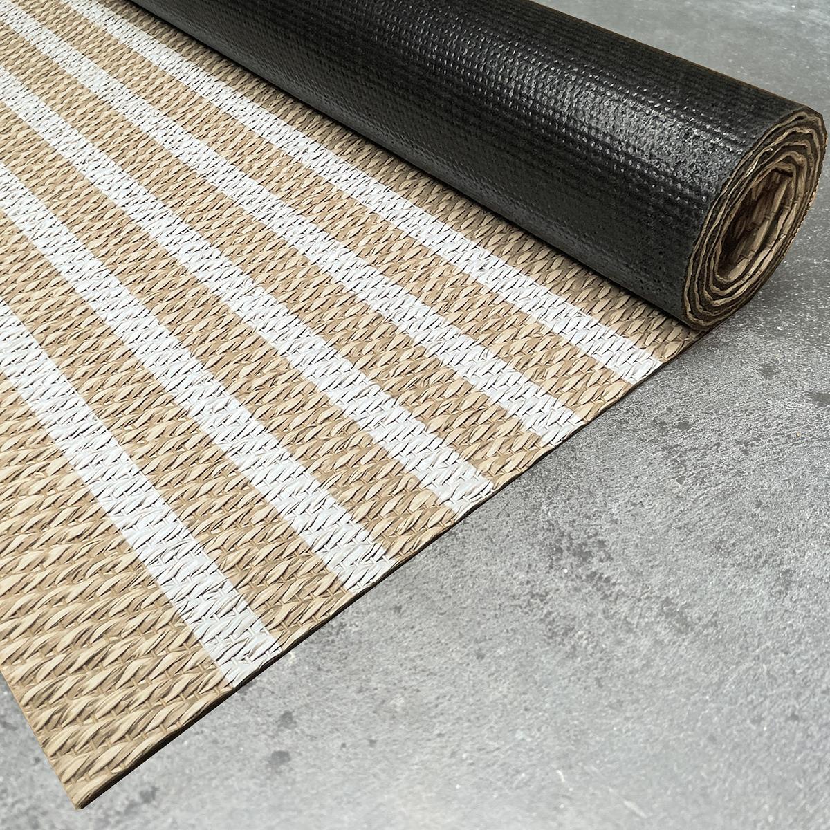 TEPPICH Premium en Vinyle Weiße Wellen 200x290 cm - Weiß, Kunststoff (200/290cm) - STORESDECO