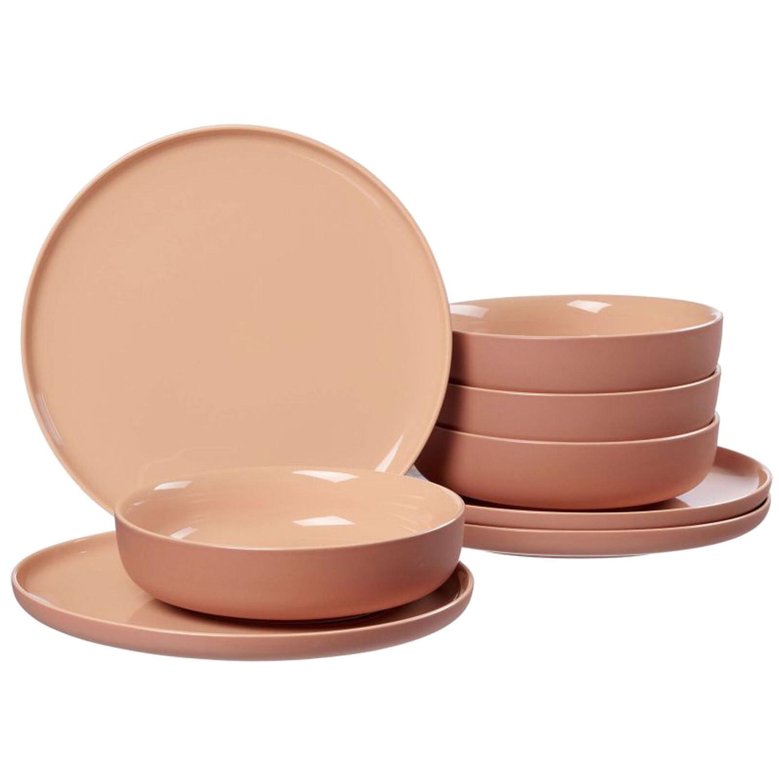 TAFELSERVICE Jasper puder 8-tlg. - Rosa, Keramik (2/2/2cm) - Ritzenhoff Breker