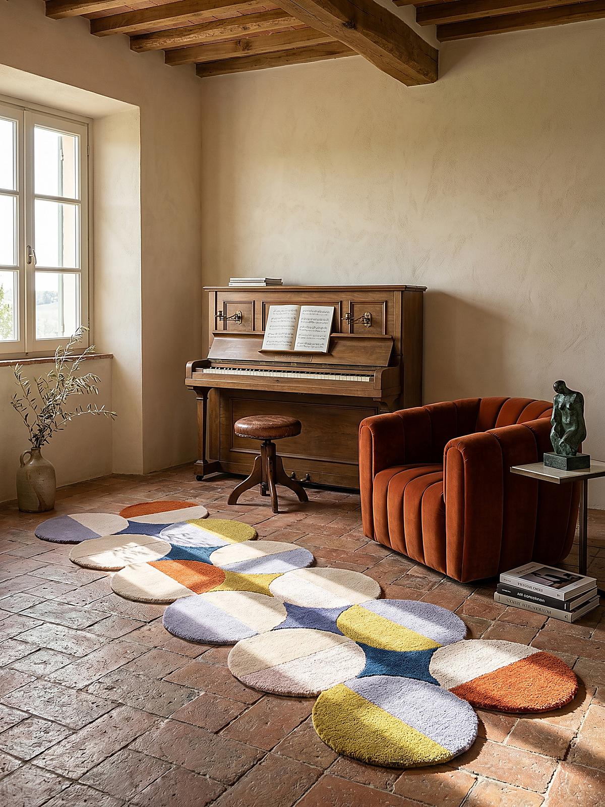 WOLLTEPPICH HALLEIN, mit Wellenmuster, Bunt, 80 x 230 cm - Multicolor, Textil (230/80cm) - KADIMA DESIGN