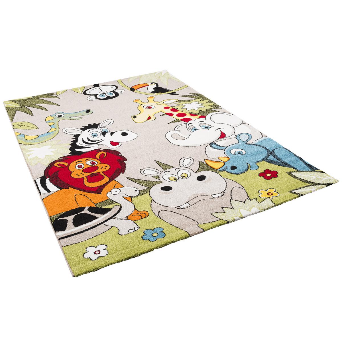 KINDER TEPPICH FARO SAFARI BUNT TIERE - Multicolor, Textil (160/230cm) - Pergamon