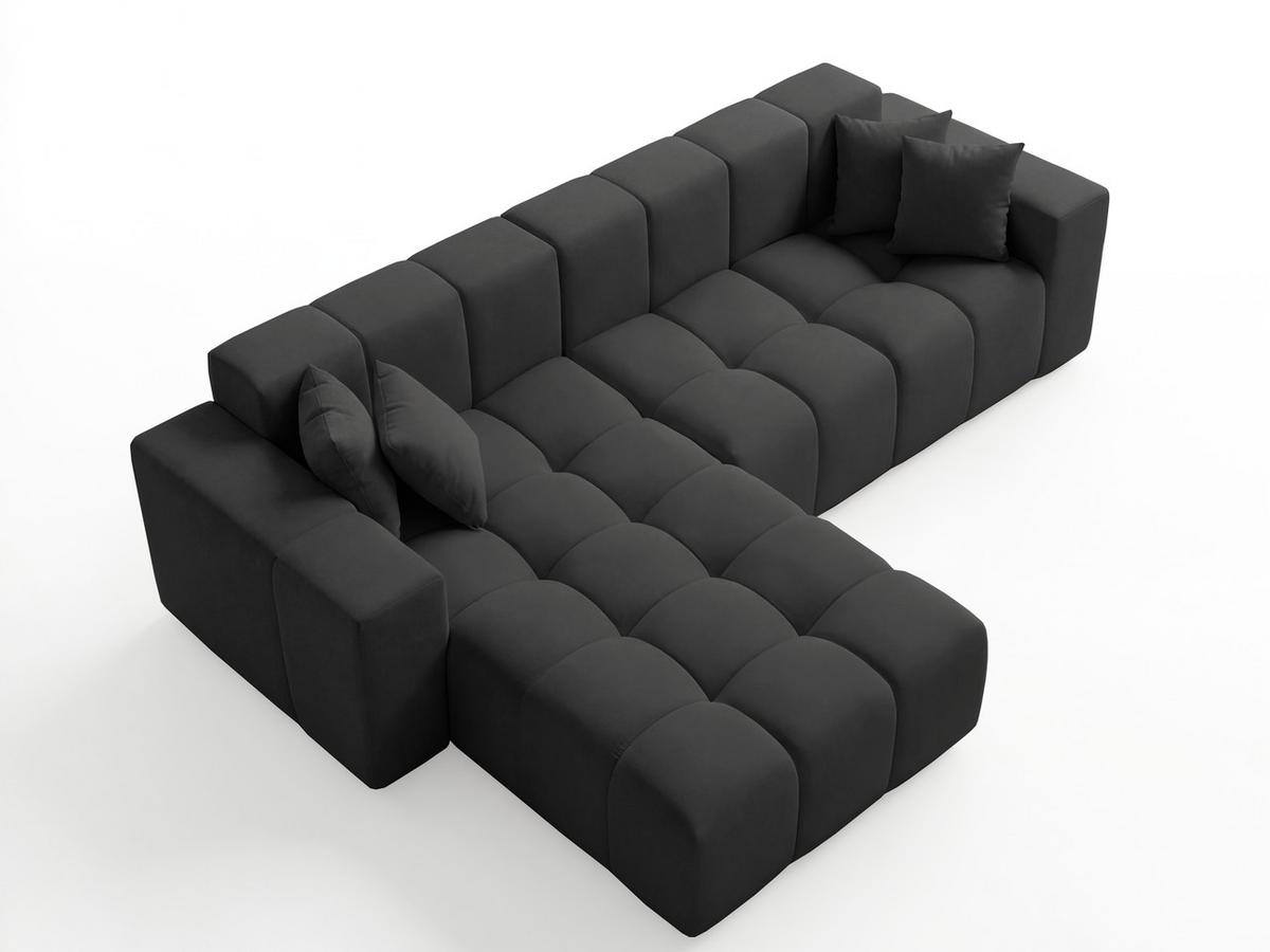 ECKSOFA Loopo Schwarz Links - Schwarz, Holz/Textil (265/180cm) - Graingold