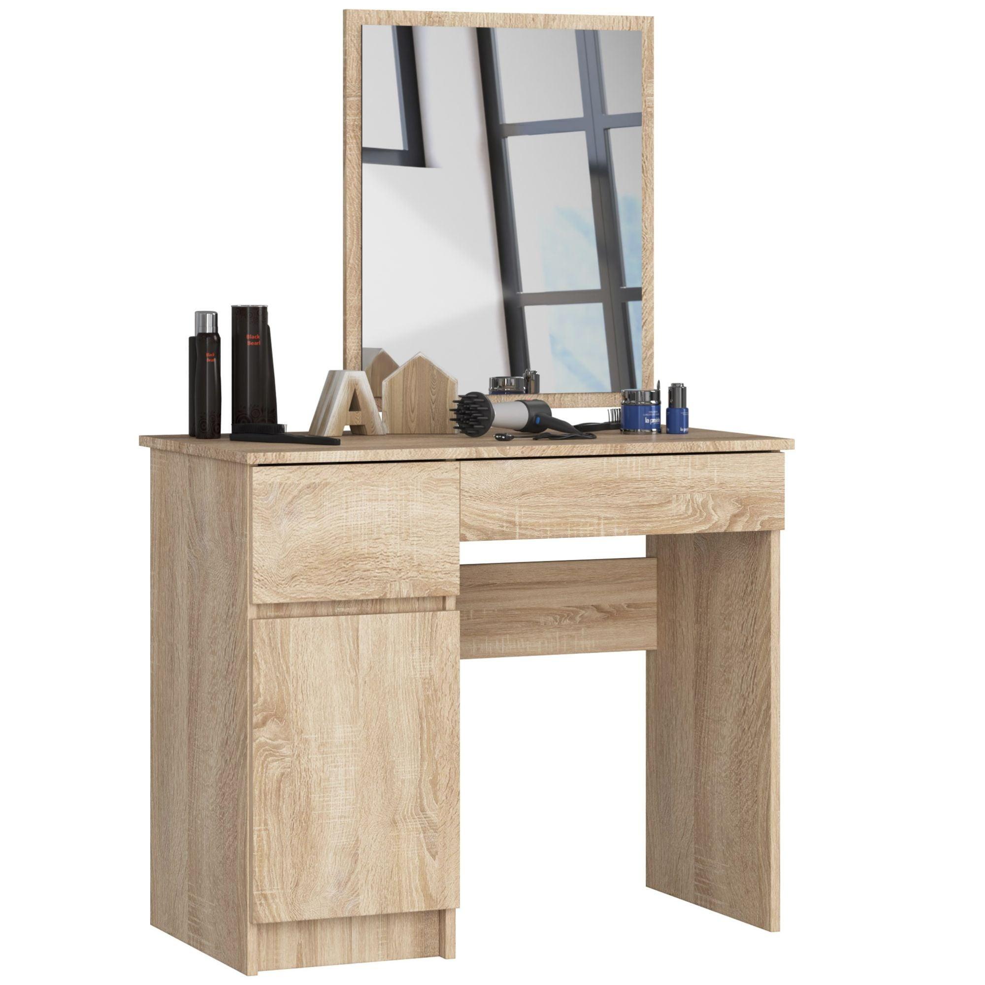 SCHMINKTISCH mit Spiegel - Sonoma Eiche, Holzwerkstoff (90/142/50cm) - RAUMHIRSCH FURNITURE