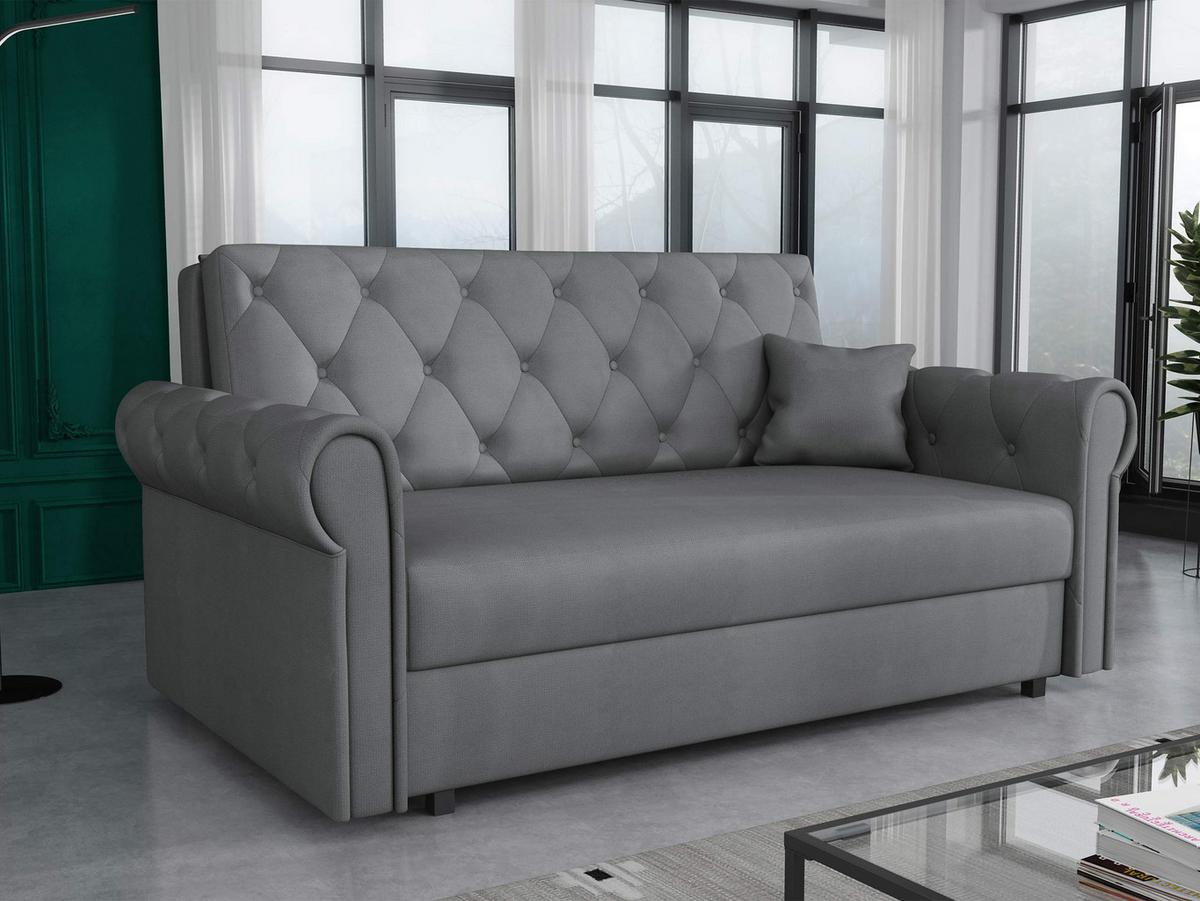 SCHLAFSOFA Viva Roma III - Graphitfarben/Schwarz, Holz/Textil (168/85/98cm) - MIRJAN24