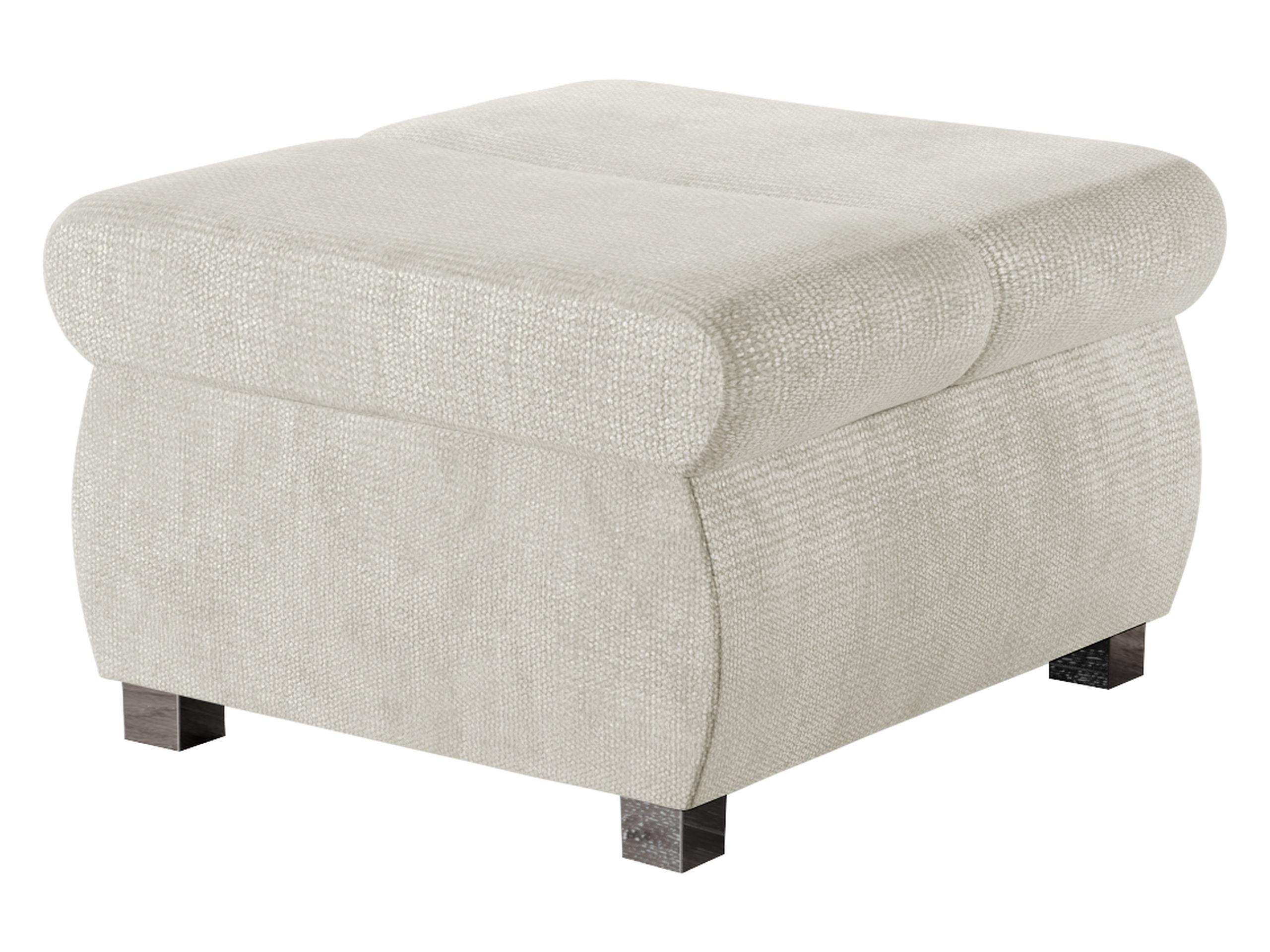 POLSTERHOCKER Bangkok Klein - Silberfarben/Creme, Holz/Kunststoff (60/39/60cm) - MIRJAN24
