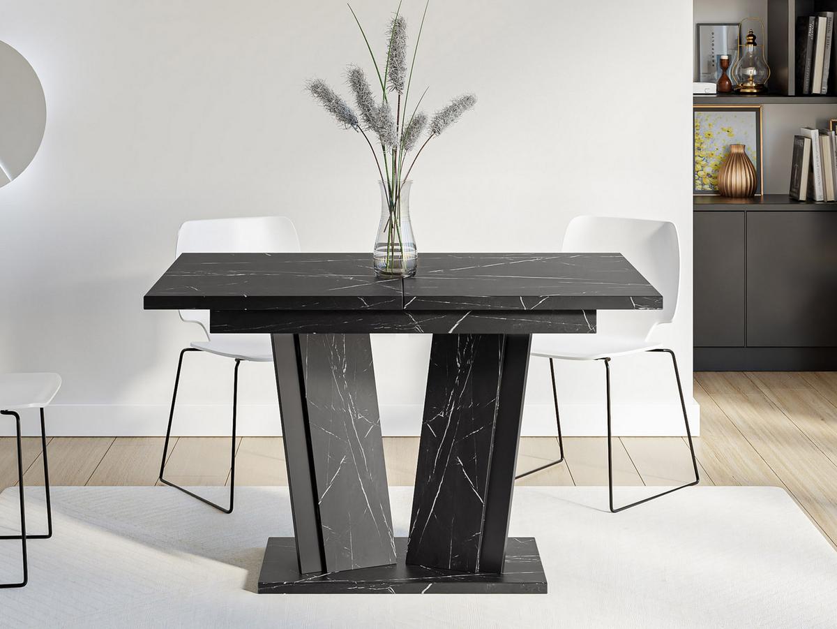 ESSTISCH ausziehbar Doha II - Schwarz, Holzwerkstoff (80/120/75cm) - MIRJAN24