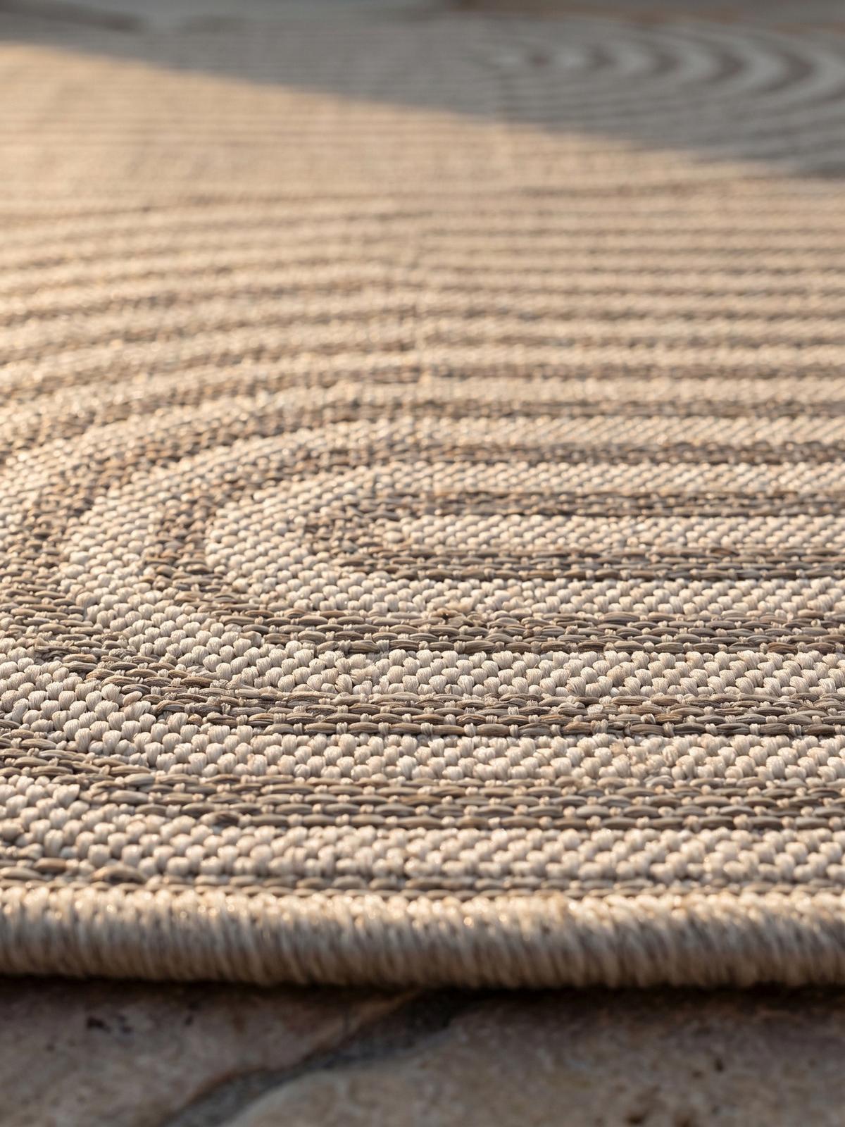 TEPPICH Outdoor VENTOUX in Beige, im Boho-Stil, 120 x 170 cm - Beige, Textil (170/120cm) - KADIMA DESIGN