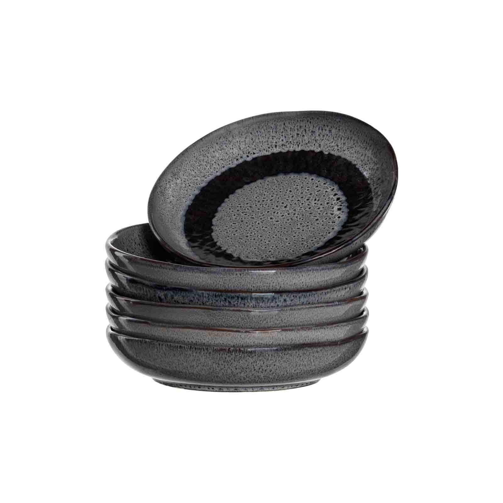 SUPPENTELLER Matera anthrazit ø 20.7 cm 6er Set - Anthrazit, Keramik (20.7cm) - Leonardo Living