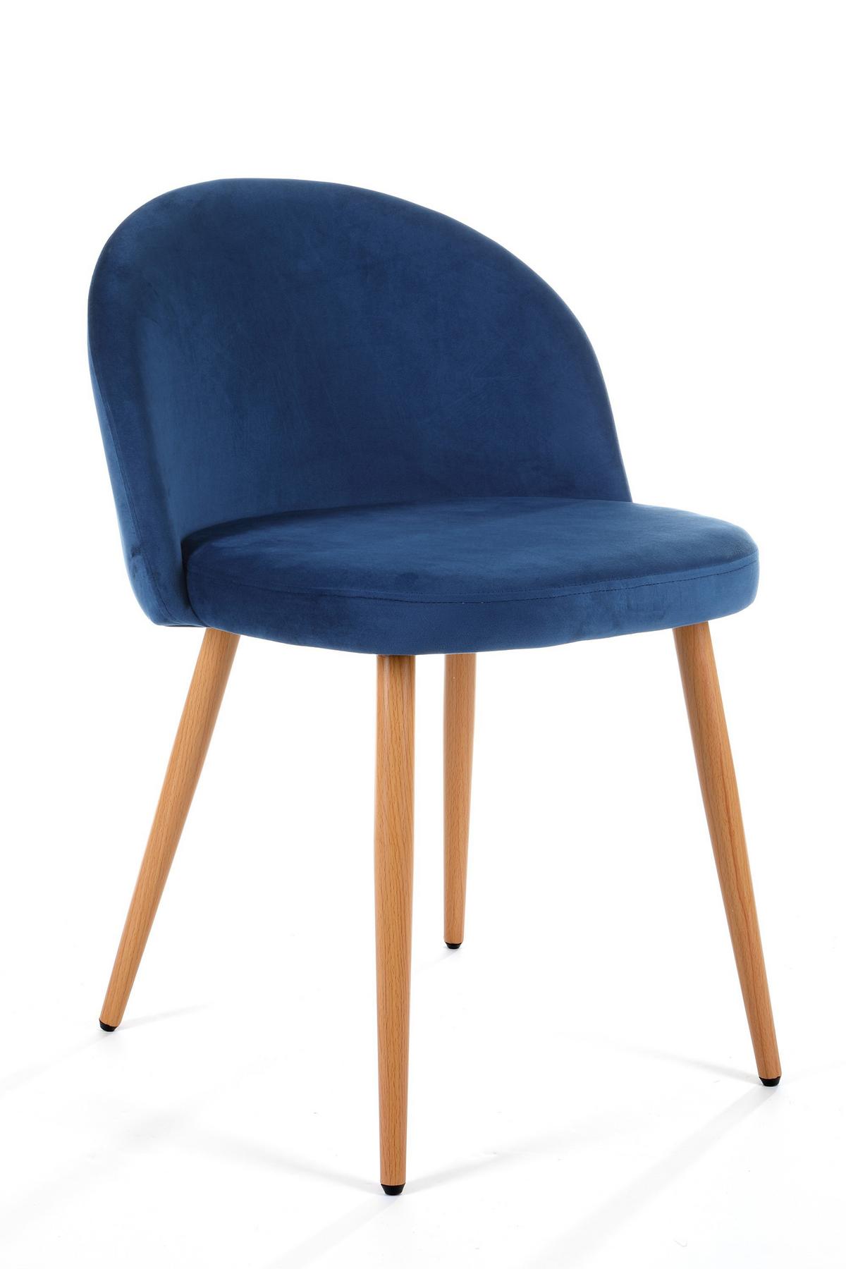 POLSTERSTUHL Blau 50/76/54 - Blau, Textil (50/77/54cm) - RAUMHIRSCH FURNITURE