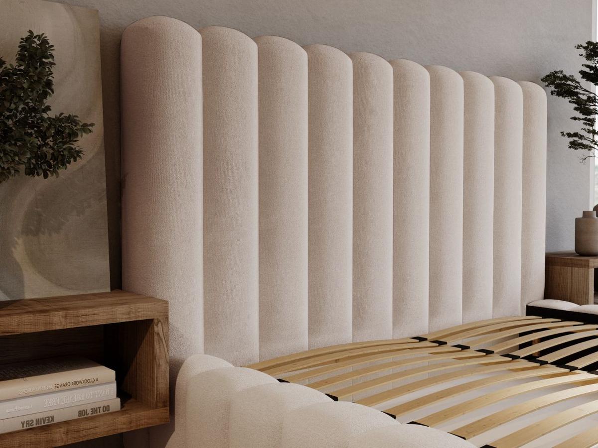 POLSTERBETT Rotto 180x200 Beige - Beige/Naturfarben, Holz/Kunststoff (180/200cm) - Graingold