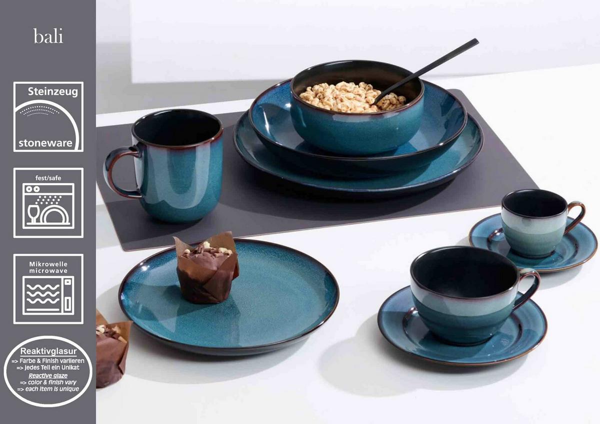 EINSTEIGER-SET Bali blau 16-tlg. - Blau, Keramik (2/2/2cm) - Ritzenhoff Breker