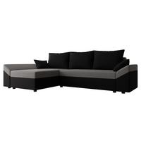 ECKSOFA Dante L - Schwarz/Grau, Holz/Kunststoff (240/140cm) - MIRJAN24