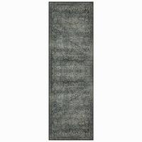 LÄUFER waschbar, mit floralen Ornamenten, VERNANTE in Grün-Grau, 80 x 150 cm - Grün, Textil (80/150cm) - KADIMA DESIGN