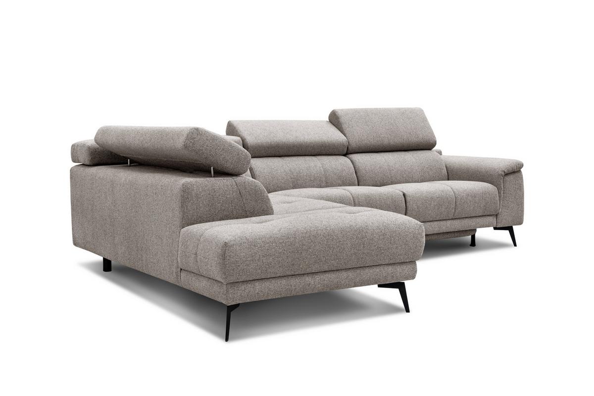 ECKSOFA FIERO 5-Sitzer mit 1 Relaxfunktion, taupe - Taupe, Holzwerkstoff/Textil (228/290cm) - Wozimo
