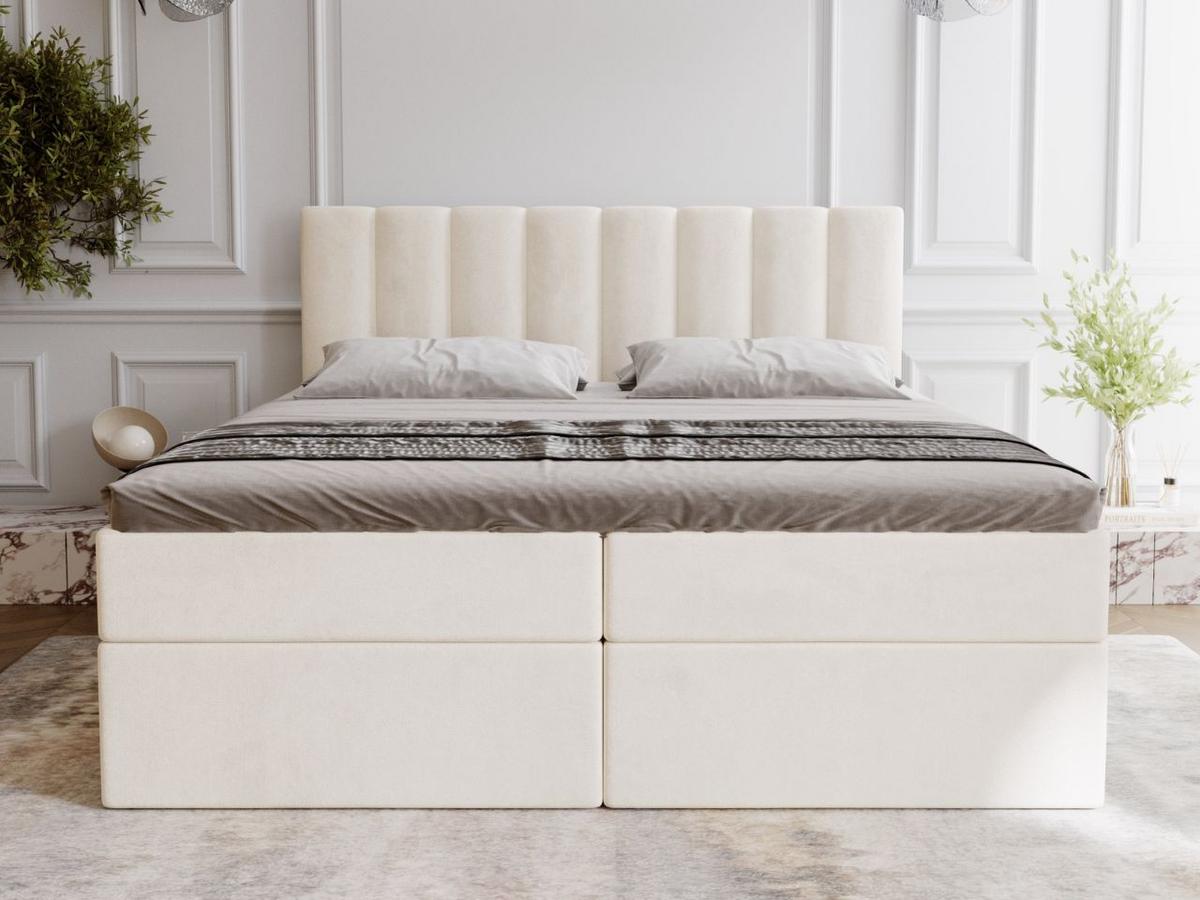BOXBETT Mocca 200x200 Beige - Beige, Holz/Textil (200/200cm) - Graingold