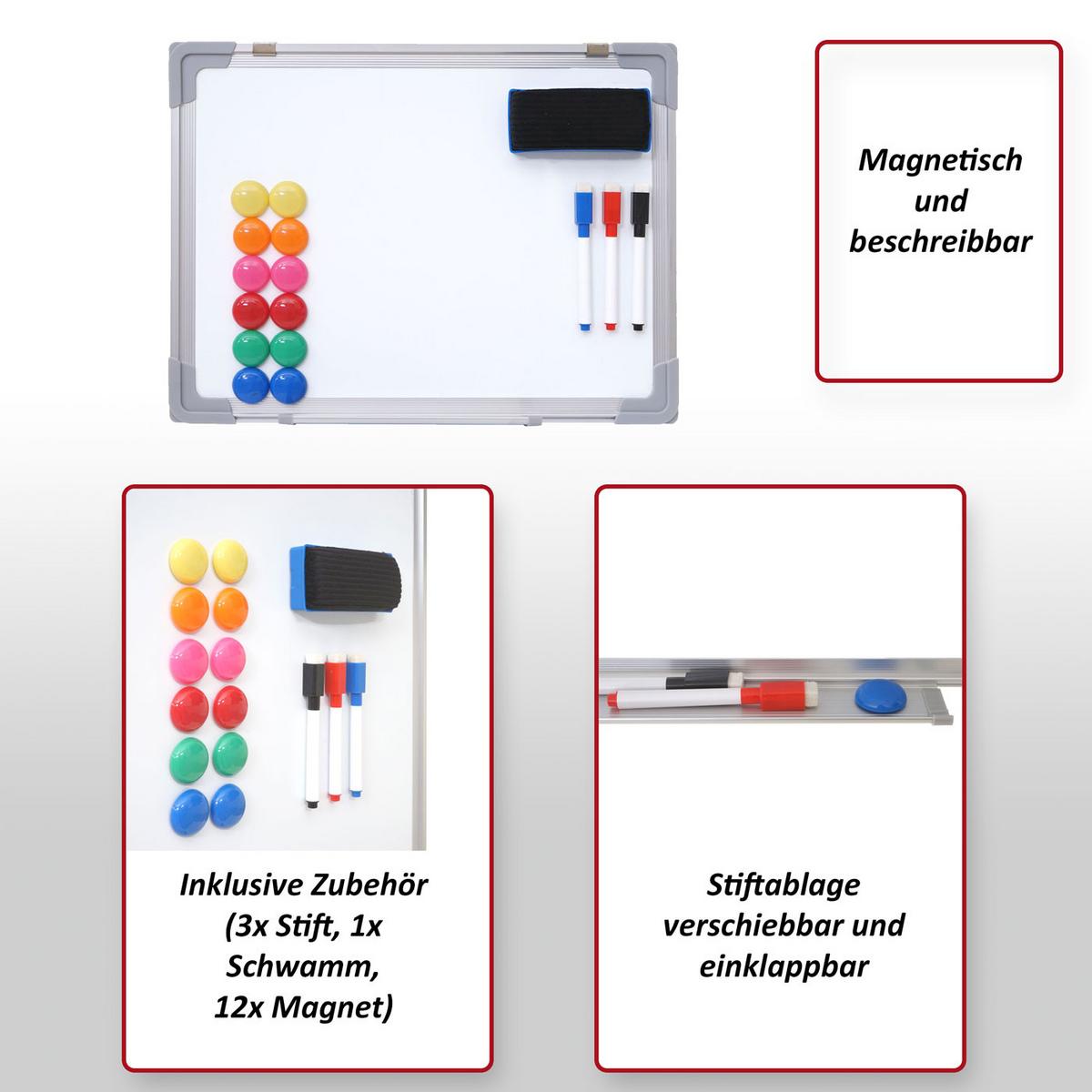 WHITEBOARD Weiß - Weiß, Metall (110/80/2cm) - MCW