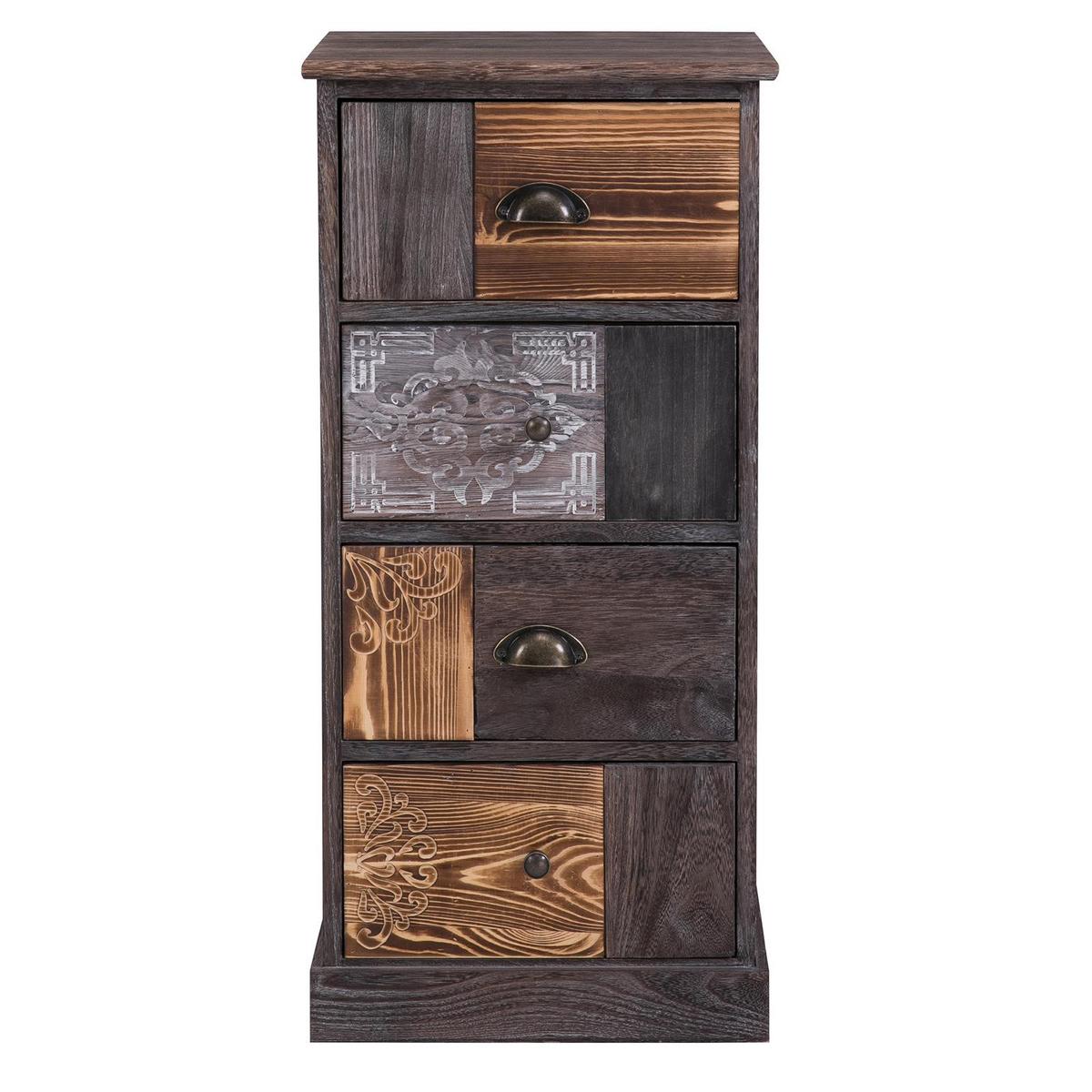 KOMMODE MARA graubraun - Graubraun, Holz (40/84/37cm) - CARO-Möbel