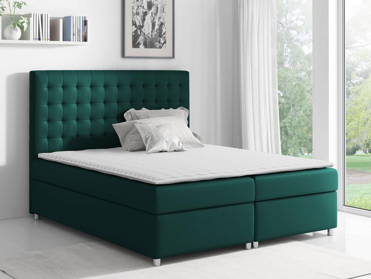 BOXBETT Asti - H3 - Türkis, Holz (180/200cm) - MIRJAN24