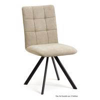 ESSZIMMERSTUHL (4er-Set) Dayla 47x91x60 Schwarz/Natur - Schwarz/Naturfarben, Kunststoff (60/91/47cm) - 58aufmkessel