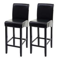 BARHOCKER Schwarz 2er-Set - Schwarz, Holz (39/105/53cm) - MCW