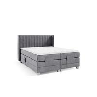 BOXSPRINGBETT Bett Elektrisch Magnus - Silberfarben, Holzwerkstoff/Textil (200/200cm) - Fun Möbel